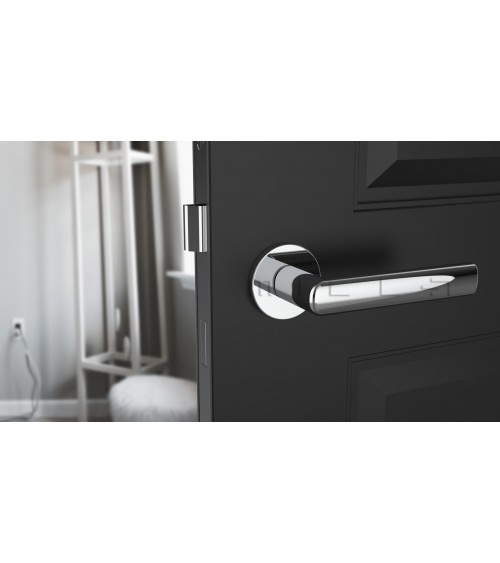 Puxador de porta cromo polido SILENA ferragens design
