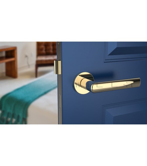 Puxador de porta dourado polido SILENA ferragens design