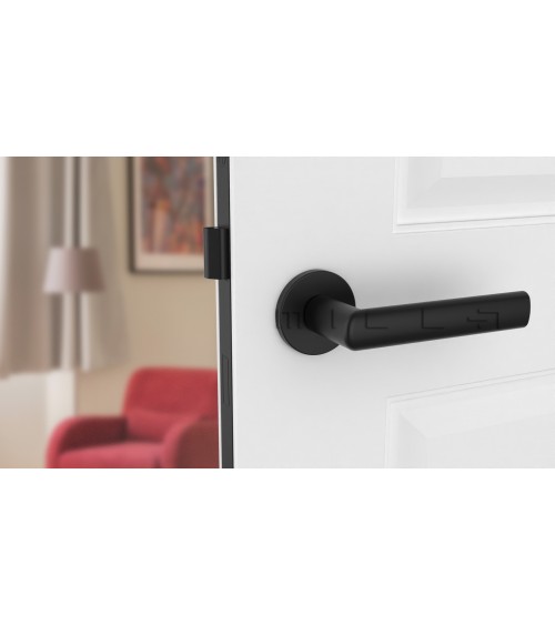 Puxador de porta preto SILENA ferragens de design