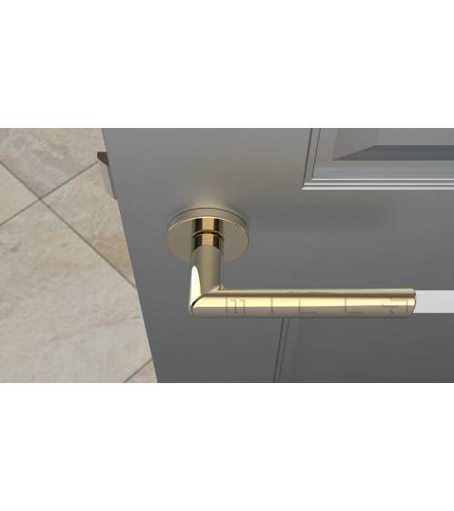 Puxador de porta dourado polido SILENA ferragens design