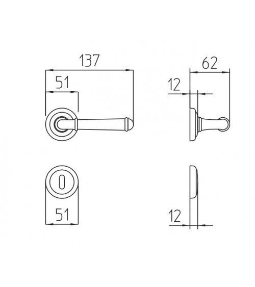 Puxador de porta Mandelli Hartu design cor 2