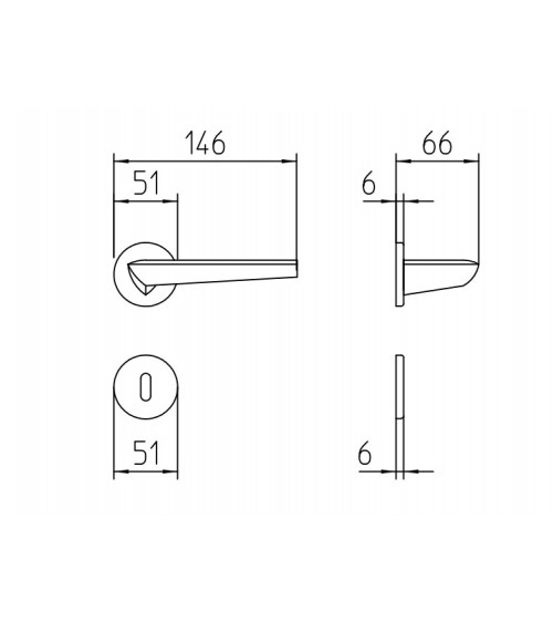 Puxador de porta dourado acetinado Mandelli Isi design