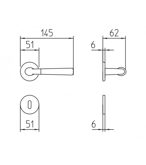 Puxador de porta Mandelli Start puxador design cor 1