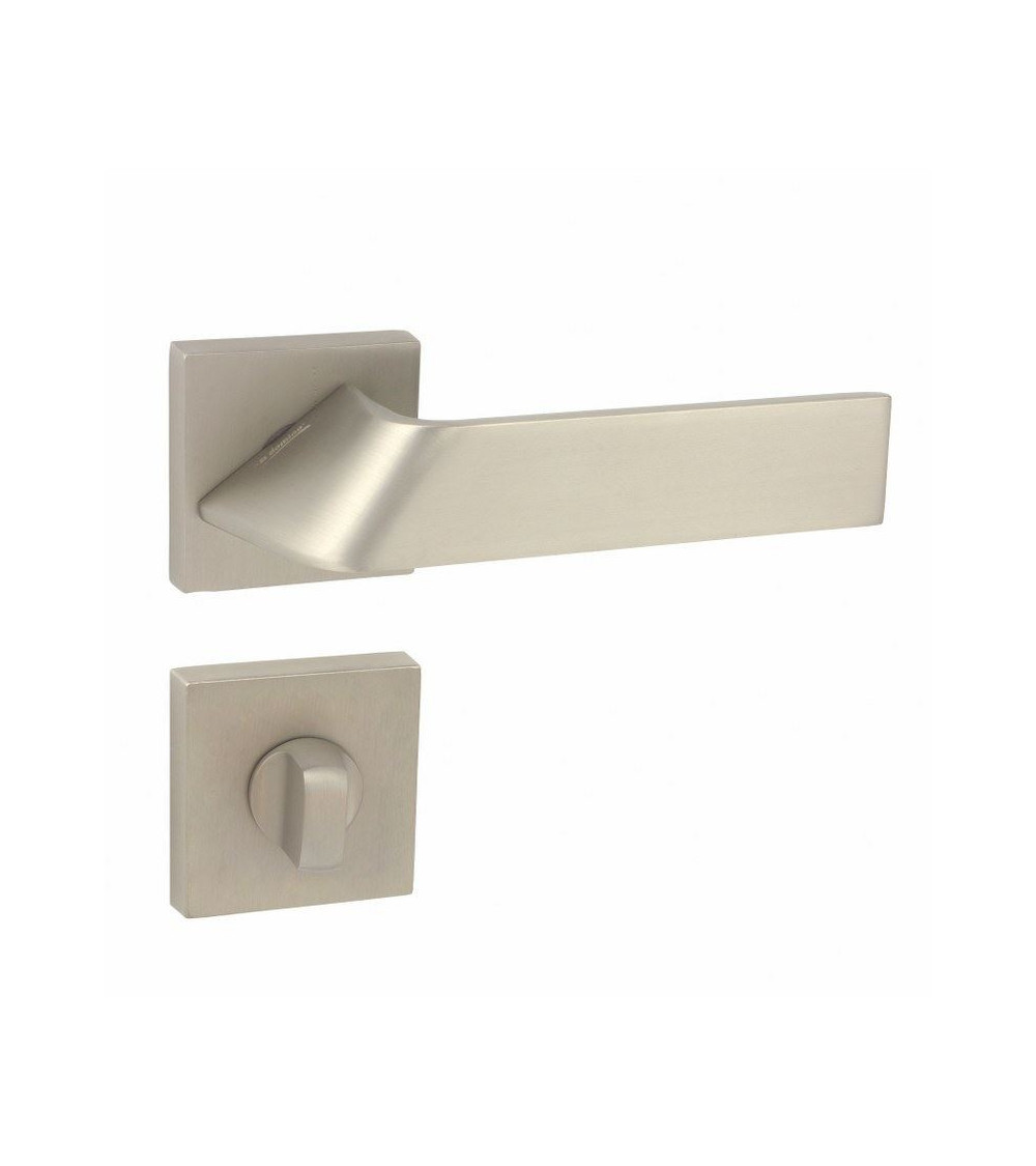 Puxador de porta Buzz QR com roseta chave WC - ferragens design