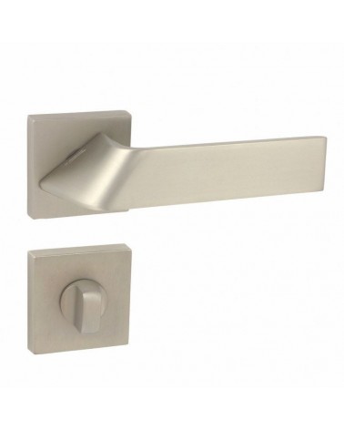 Puxador de porta Buzz QR com roseta chave WC - ferragens design