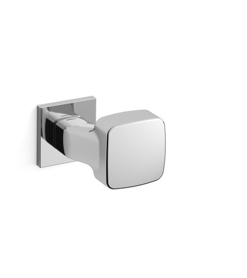 Botão de porta cromado polido Mandelli Carrè puxador design