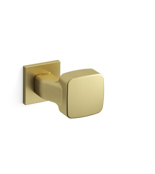 Botão de porta ouro mate Mandelli Carrè puxador design