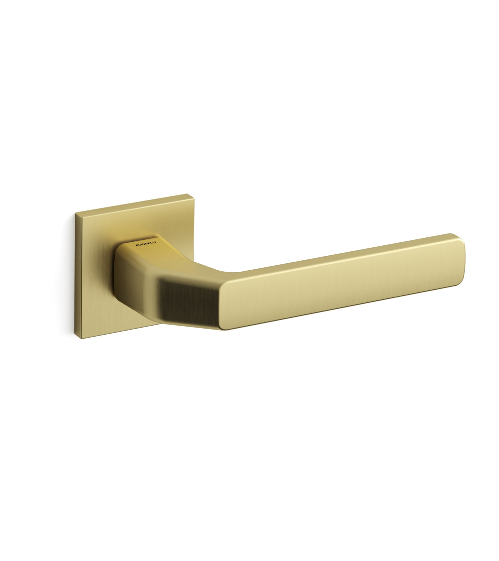 Puxador de porta dourado mate Mandelli Fenix ferragens design