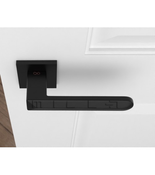 Puxador de porta quadrado contemporâneo em Zamak Bohema - puxador design