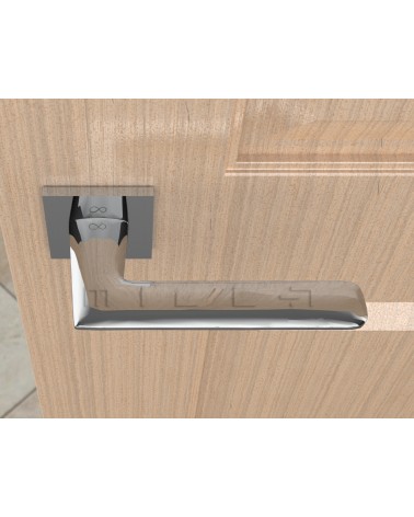 Puxador de porta line GIULIA puxador design cor 1 vista de cima montado numa porta
