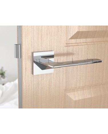 Puxador de porta line GIULIA puxador design cor 1 vista de frente montado numa porta