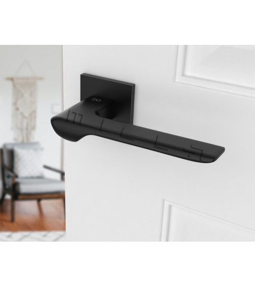 Puxador de porta preto LIGNE design