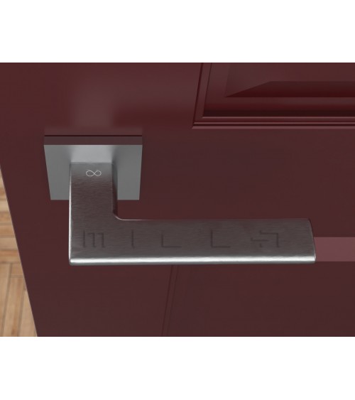 Puxador de porta cromado escovado Shark - design