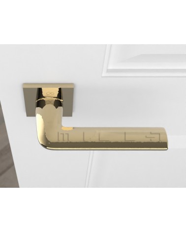 Puxador de porta STINGER puxador design cor 2 vista de cima montado numa porta