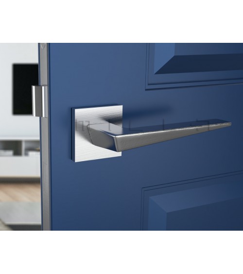 Puxador de porta cromado escovado VEGA - design