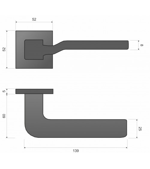 Puxador de porta cromo polido LINE BALI ferragens de design