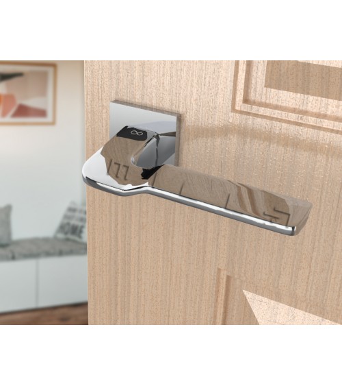 Puxador de porta cromo polido LINE BALI ferragens de design