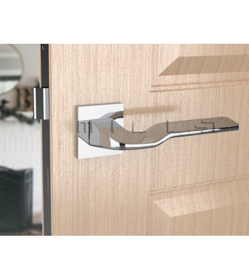 Puxador de porta cromo polido LINE BALI ferragens de design