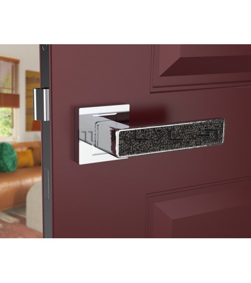 Puxador de porta cromado polido GLAMOUR ferragens design