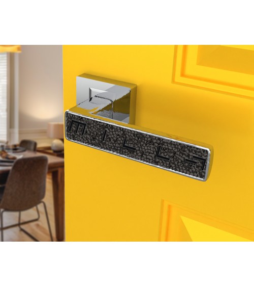 Puxador de porta cromado polido GLAMOUR ferragens design