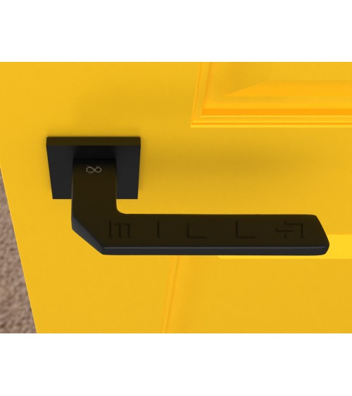 Puxador de porta preto ETNA ferragens design