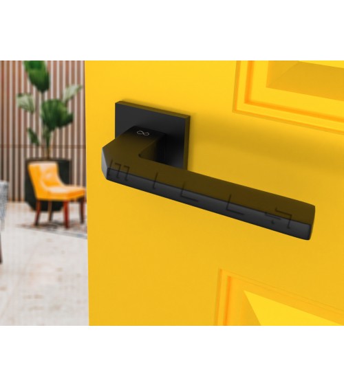 Puxador de porta preto ETNA ferragens design