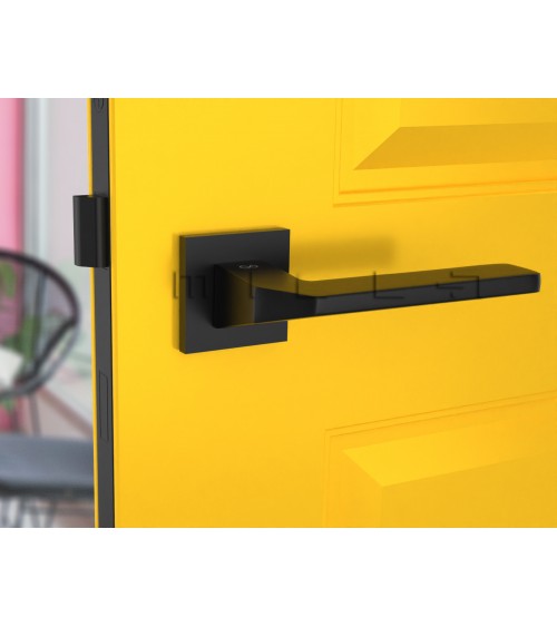 Puxador de porta preto ETNA ferragens design