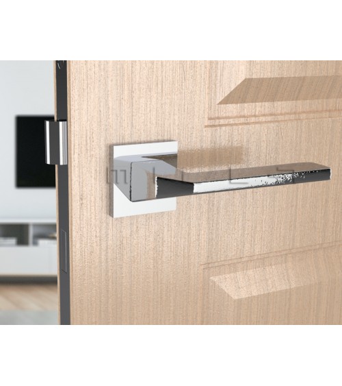 Puxador de porta cromado polido ETNA ferragens design