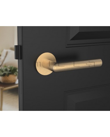 Puxador de Porta ouro mate Line Ronda Ronde - puxador design