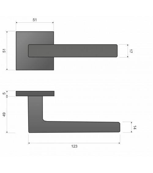 Puxador de Porta Line STELLA Q - ferragens design