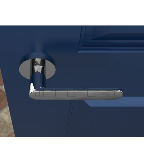 Puxador de porta cromado polido Line Vénus design