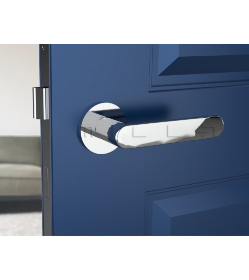 Puxador de porta cromado polido Line Vénus design