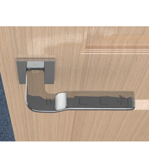 Puxador de Porta em placa quadrada LINE BALI ferragens design cor 1