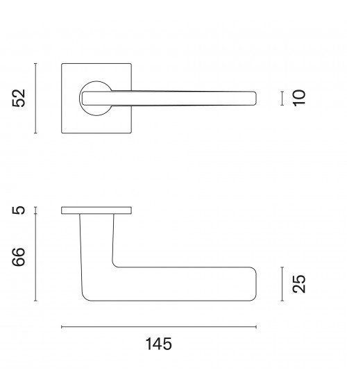 Puxador de porta em zamak SETIA ferragens design cor 3