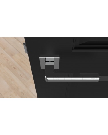 Puxador de porta em zamak SALICE puxador design vista de cima montado numa porta