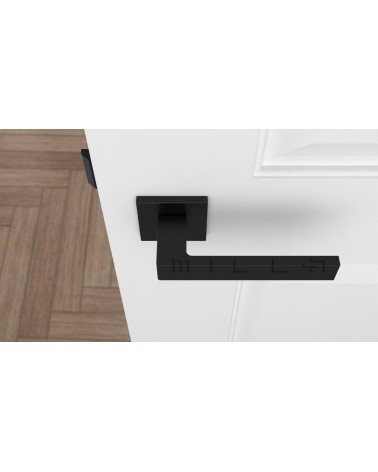 Puxador de porta em zamak SULLA puxador design cor 2 vista de cima montado numa porta