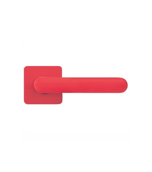 Puxador de porta na cor Vermelho Morango pôr do sol - Moon One Carré - puxador design