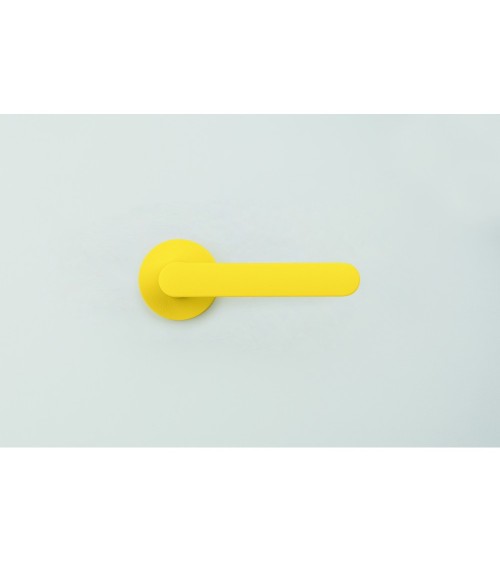 Puxador de porta na cor Amarelo Limão - Moon One Ronde - puxador design