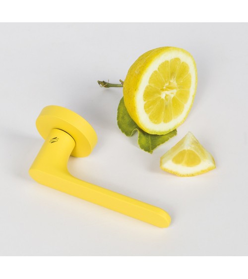 Puxador de porta na cor Amarelo Limão - Moon One Ronde - puxador design