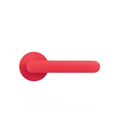 Puxador de porta cor Vermelho Morango - Moon One Redonda - puxador design