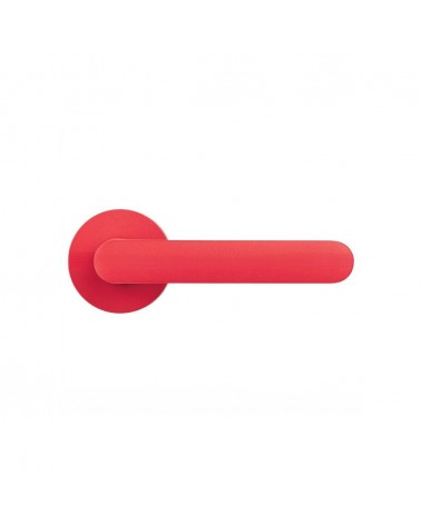 Puxador de porta cor Vermelho Morango - Moon One Redonda - puxador design
