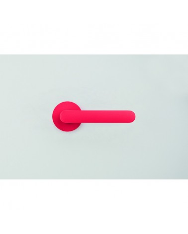 Puxador de porta cor Vermelho Morango - Moon One Redonda - puxador design