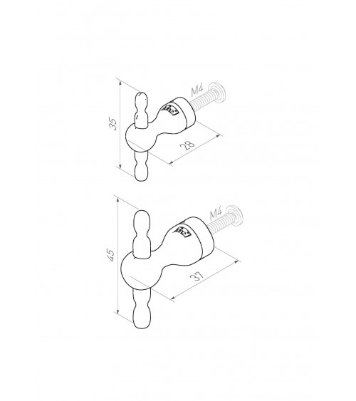 Botão de móvel em bronze TAP - puxador design