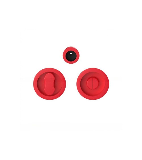 Puxador para porta de correr com bloqueio vermelho morango Moon One puxador design