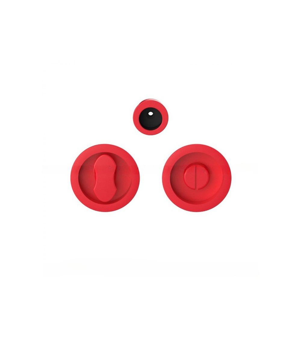 Puxador para porta de correr com bloqueio vermelho morango Moon One puxador design