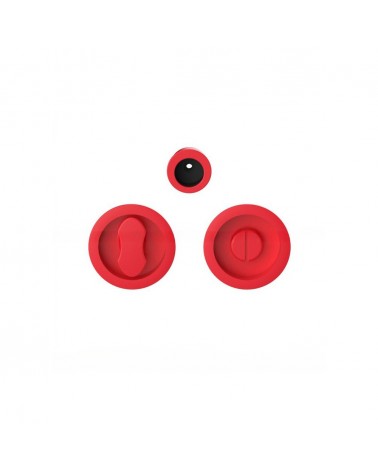 Puxador para porta de correr com bloqueio vermelho morango Moon One puxador design