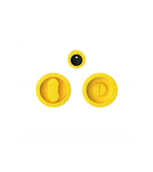 Puxador para porta de correr com bloqueio amarelo limão Moon One puxador design