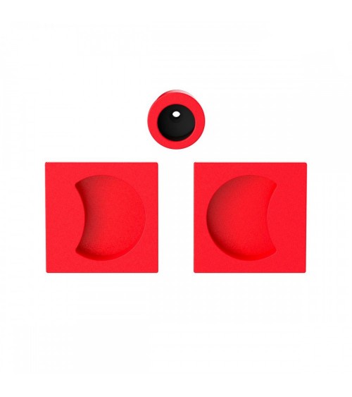 Puxador para porta deslizante cor vermelho morango Colombo Design Moon One puxador design
