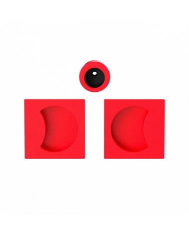 Puxador para porta deslizante cor vermelho morango Colombo Design Moon One puxador design