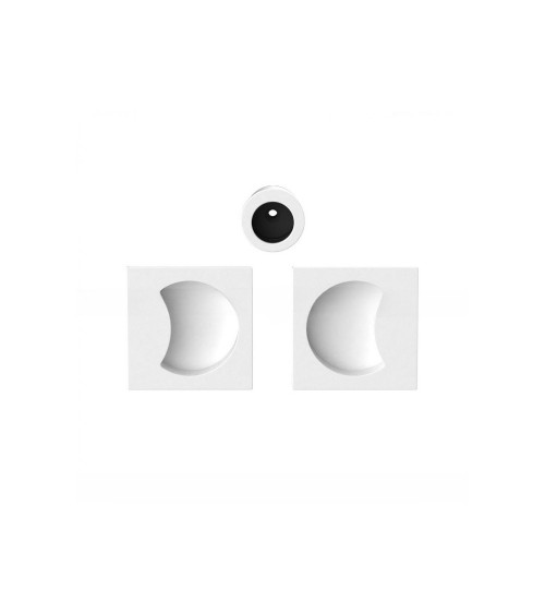 Puxador para porta deslizante branco Colombo Design Moon One puxador design